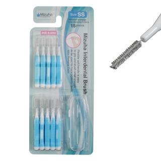 Medzizubná kefka MIZUHA SS 1bal/15ks č. 0,8 mm modrá
