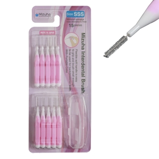 Medzizubná kefka MIZUHA SSS 1bal/15ks č. 0,7 mm ružová